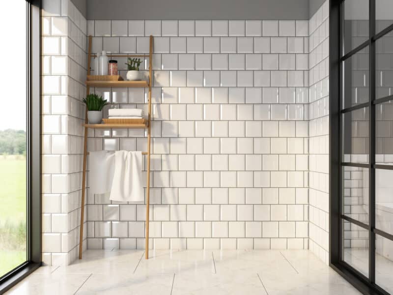 bathrooms with tile backsplash